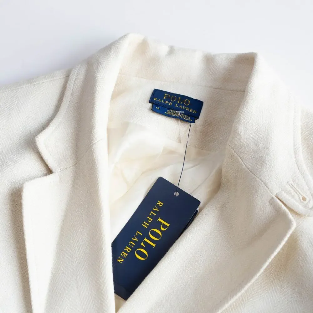 Polo Ralph Lauren Linen Blazer in White - Size 14 - Picture 3 of 8